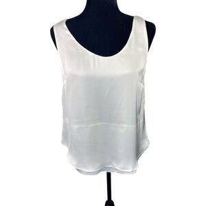 NWOT Donna Karan New York Ivory Double layer Silky Camisole Blouse size S